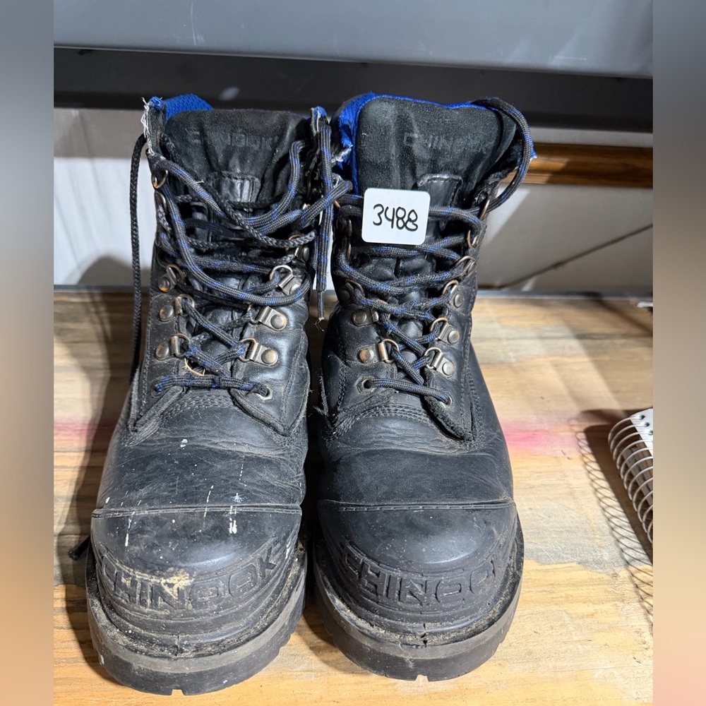 #3488-Black Heavy-Duty Lace-Up Work Boots